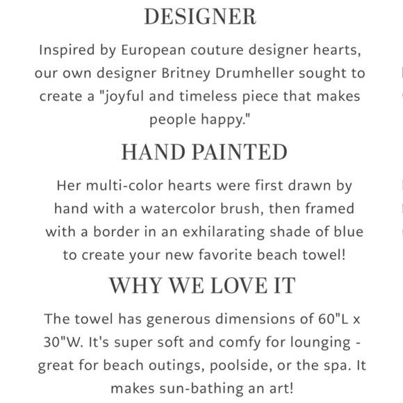 BRIGHTON NWT Ombre Hearts Fun in the Sun Beach Towel • Summer 2024 GWP - Picture 6 of 10